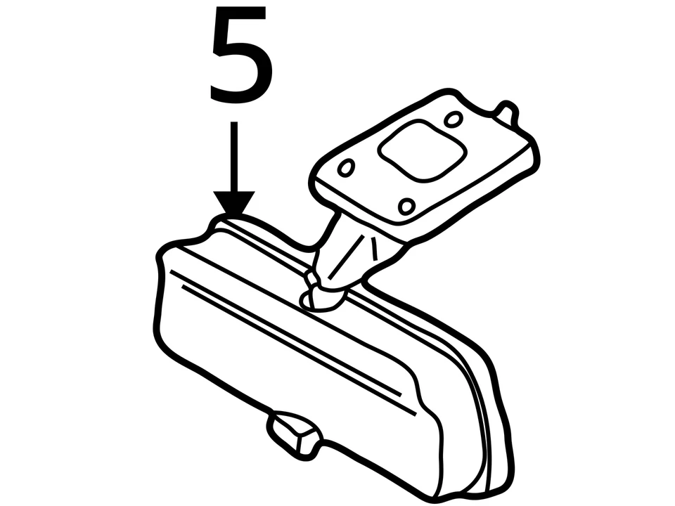 Rear View Mirror Manual Dimming Fits 00-02 4 RUNNER 28025096 Foto 4 de 4