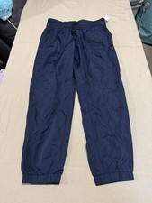 NWT Gap Fit Womens Navy Blue Nylon Windbreaker Track Pants Size S Athletic Gym
