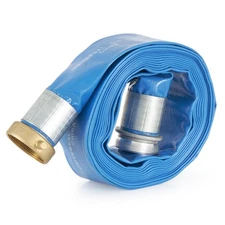 Apache 98138040 2 Inch Diameter 25 Foot Length 70 PSI PVC Lay Flat Hose, Blue