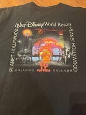VTG Planet Hollywood Shirt Men Black Walt Disney World Orlando Graphic 90s 27 23