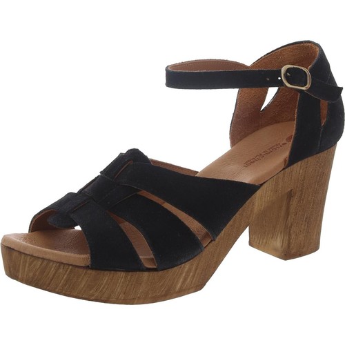 Eric Michael Womens Black Suede Ankle Strap Heels 41 (Medium B,M) BHFO 1702