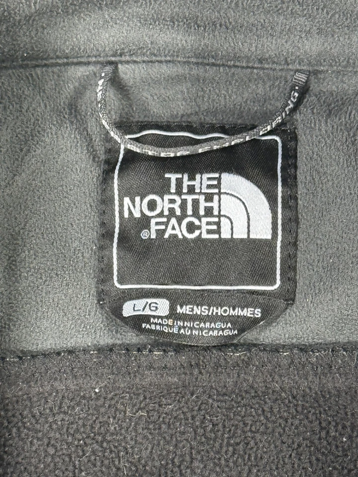 Chaqueta The North Face Para Hombre Grande Negra Gris Softshell Forrada de Vellón Cremallera Completa Foto 2 de 4