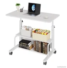 Height Adjustable Standing Desk 15 Lb Weight Limit Mobile Rolling Computer