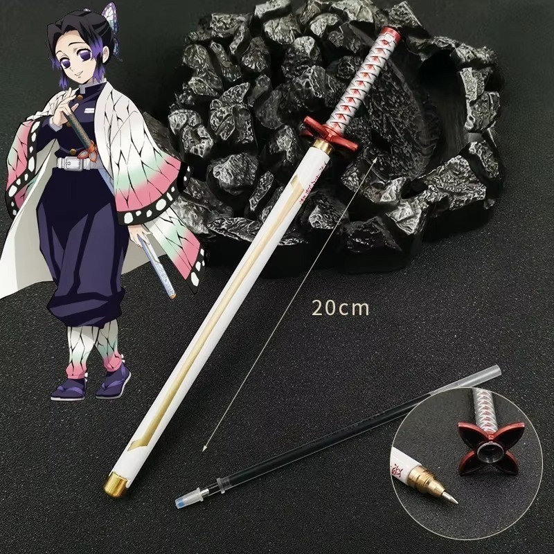3 pc Ballpoint Pen Demon Slayer Anime Set Christmas Stocking with Stand