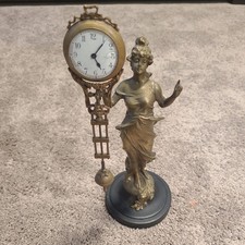 German Style Brass Diana Lady Figure 8 Day Sw...