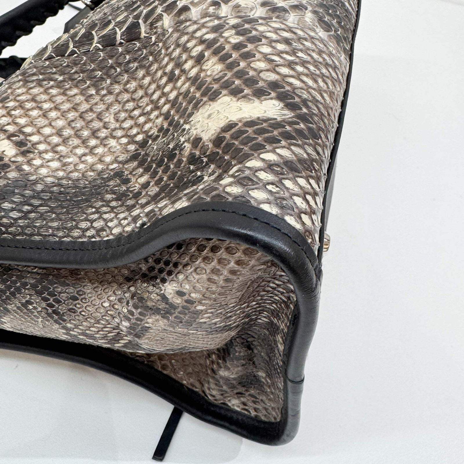 BALENCIAGA The City Multicolor Python Embossed Le… - image 13