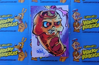 2026 CRANIACS SERIES 3 SKETCH CARD DRAWN ART by CESAR L - 5421 - FULL COLOR SKET