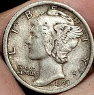 1923-P Mercury Head Dime.  Nice Grade.  10 Cent US 90% Silver Coin