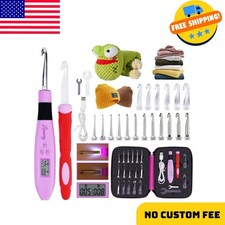 18 Size Counting Crochet Hooks Set Digital with Light up Crochet Hooks Set