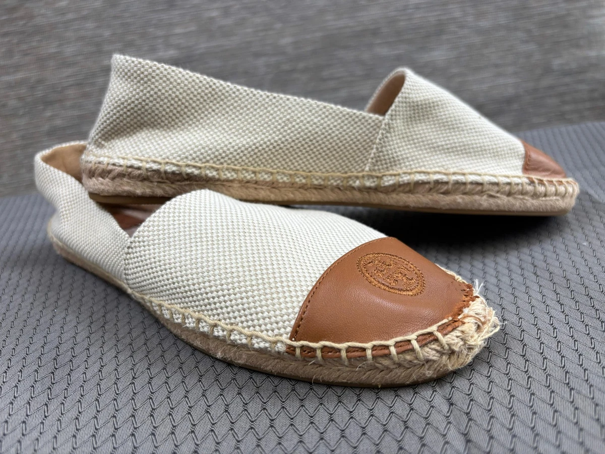 Tory Burch Beige Logo Espadrille Slip-Ons Size 8.5 Tory Burch Women main image 3