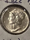 "BUY IT NOW"    1944-P Mercury  SILVER Dime    GEM BU 💎   Look At The BANDS !