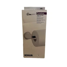 Kohler Cursiva Wall Mount Single Post Toilet Paper Holder Polished Chrome