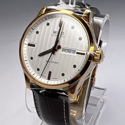 MIDO Multifort 42mm Rose Gold Tone Men's Automatic Day Date Watch w/ Box Papers