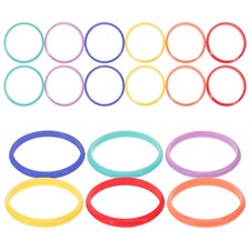 18 Pcs Simple Wrist Wrap Bracelets for Girls Colored Bangles Toddlers