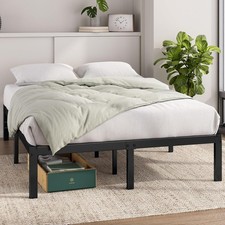 Zinus Elias Double Bed Frame with Storage Space Underneath - 4ft6 (135 x 190 cm)