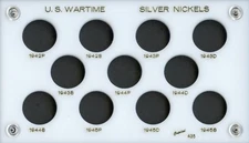 Capital Plastic "U.S. Wartime Silver Nickels" 11-Coin Holder - White