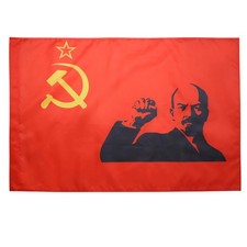 AZ FLAG USSR with Lenin Raised fist Flag 150x90 cm Pole Sleeve