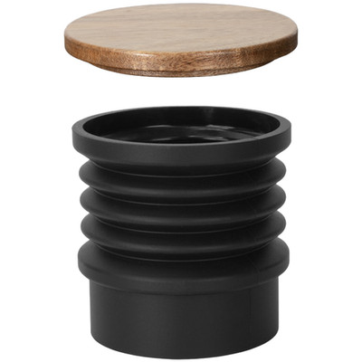 Für Barsetto Kaffeemühle Ausblasbehälter mit Holzdeckel und Easy Lock Mechani