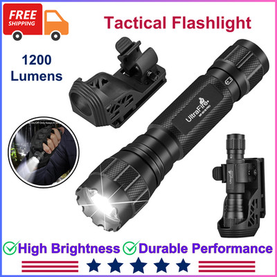 ULTRAFIRE Tactical Flashlight With Holster, 1200 High Lumens Law Enforcement LED