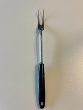 Ecko Stainless Steel Meat Fork Vintage Black Handle Made In USA
