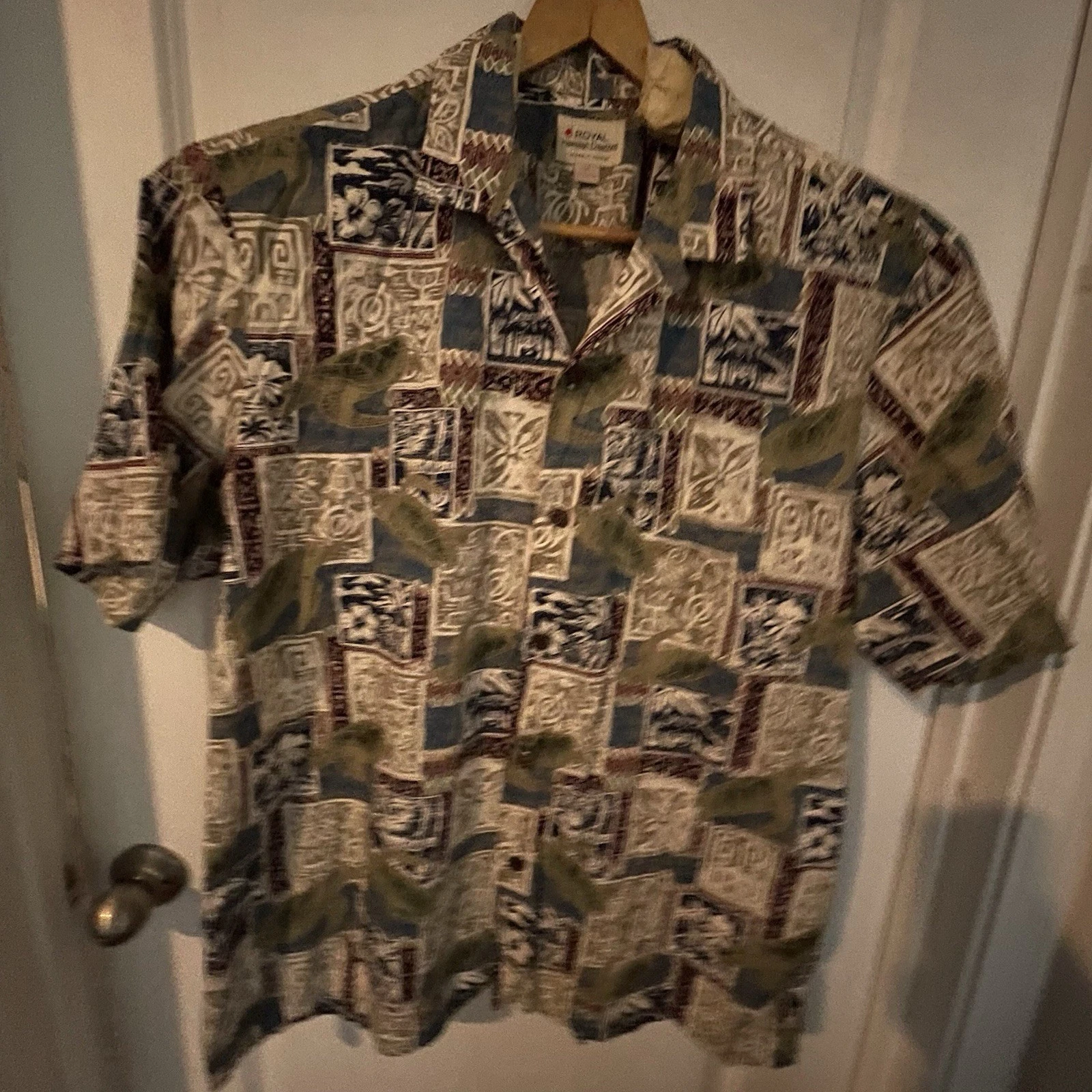 Royal Creations Mens Sea Turtles Print Button Front Hawaiian Shirt 2XL #315