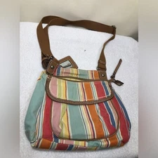 FOSSIL Original Brand Canvas Crossbody Shoulder Bag Purse