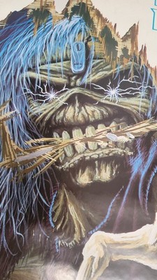 Iron Maiden Door Poster - Authentic Vintage ORIGINAL 1985 Print By