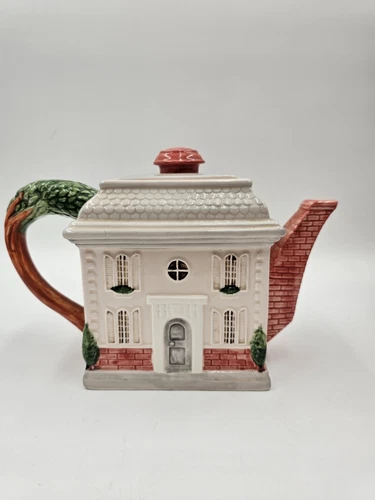 Fitz and Floyd Vintage Chateau teapot 1986 Ceramic Tree Handle - Picture 2 of 18