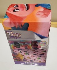 Trolls 4 Piece Full Sheet Set Microfiber New