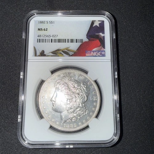 1882 S Morgan Silver Dollar PCGS MS62