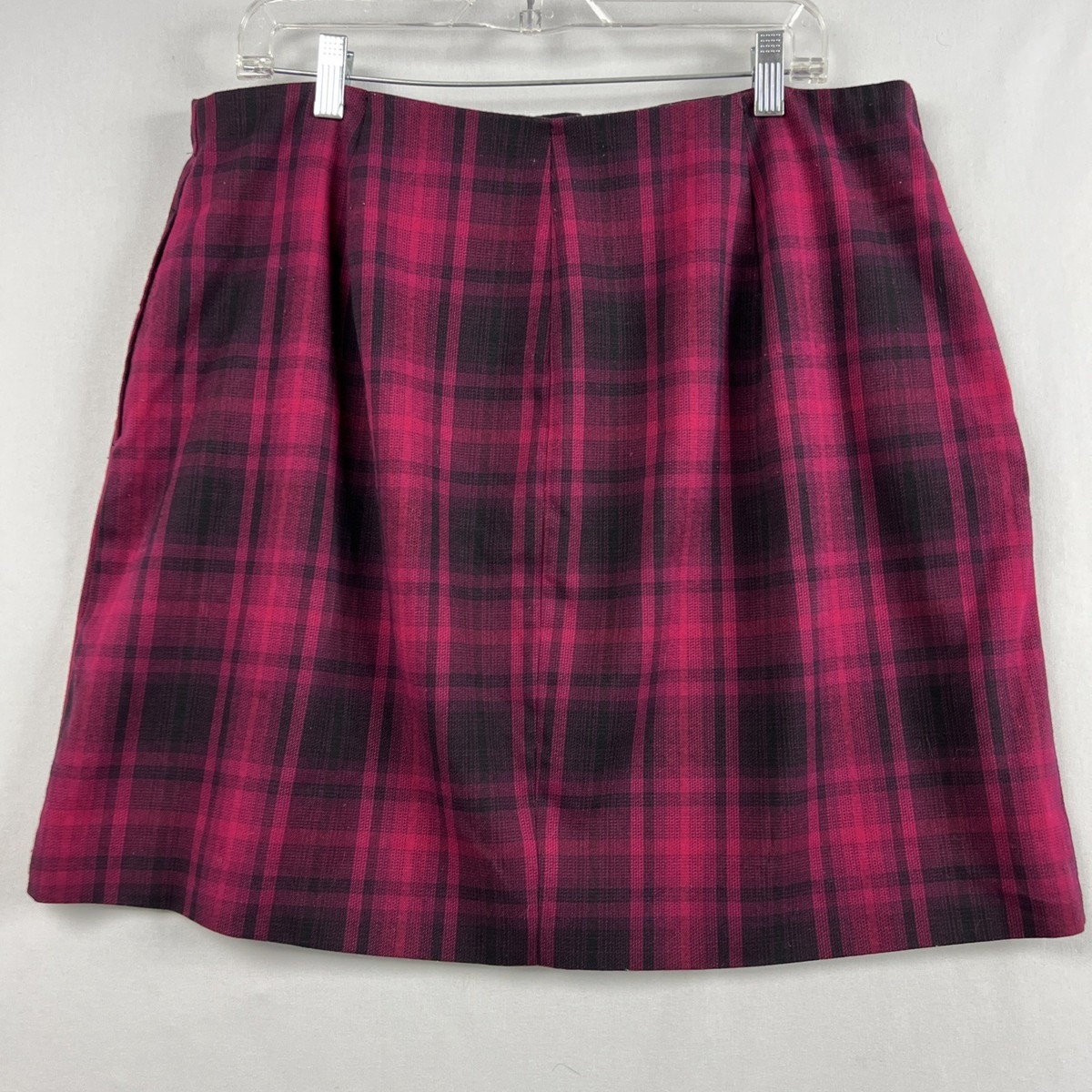 Torrid Mini Skirt Womens size 14 Straight Plaid Zip Front Lined