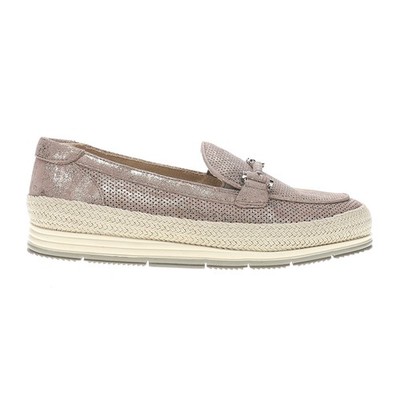 VANELi Quarzi Athleisure Metallic Perforated Slip On Loafers Womens Beige  QUARZ