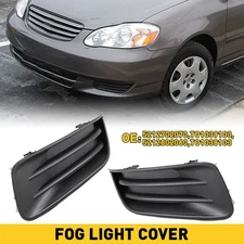 Pair Front Bumper Fog Light Grille Grill Cover Black For 2003-04 Toyota Corolla