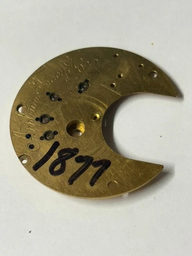 WALTHAM 18 SIZE LOWER PLATE W/ 4 PLATE JEWELS MODEL: 1877 --BB-1974