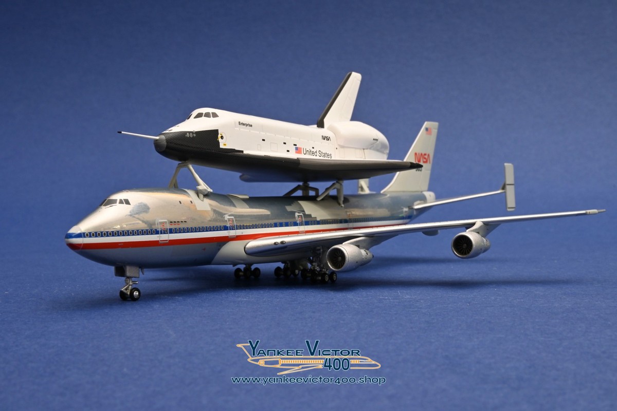 希少‼️NASA Enterprise w/Boeing 747-100SCA NASA 747-100 SCA N905NA & Space Shuttle Enterprise Patriot Model 1