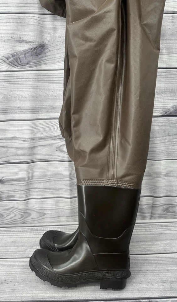 LACROSSE FULL BOOT CHEST WADERS - MEN'S XL BOOT SIZE 10 - BROWN - MADE IN USA - Image 4 of 4