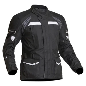 Lindstrands Transtrand Textile Motorcycle Jacket Mens Black White