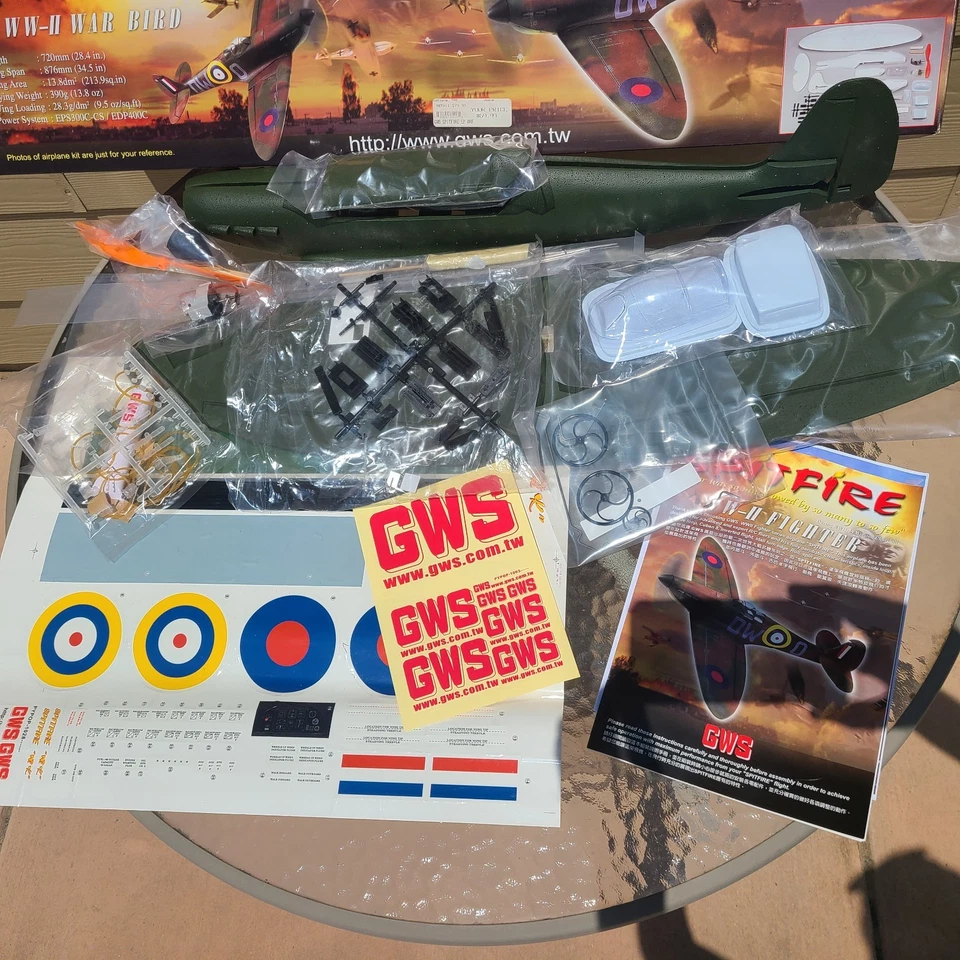 GWS Spitfire RC Radio Control Airplane 34.5" Wingspan ARF Electric NOS NIB READ! - Image 4 of 4