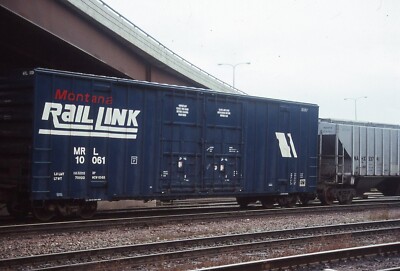 Original Train Slide Montana Rail Link Box Car #10061 1990 #35