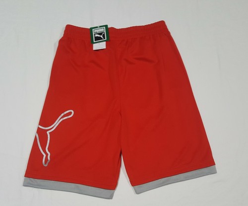 Puma Boys Youth sports Polyester Shorts Puma Red gray - Picture 7 of 8