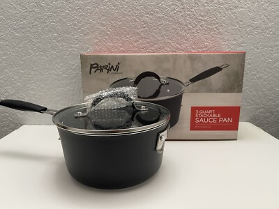Parini 3 Qt Stackable Sauce Pan with Glass Lid, Kitchen Cookware-NEW IN ...