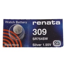 Renata Watch Battery Swiss Made Renata 309 or SR754SW or 754 Or AG5 Fast Shiping