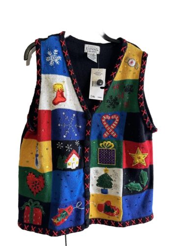 VTG Basic Edition NWT Ugly Christmas Sweater Vest 