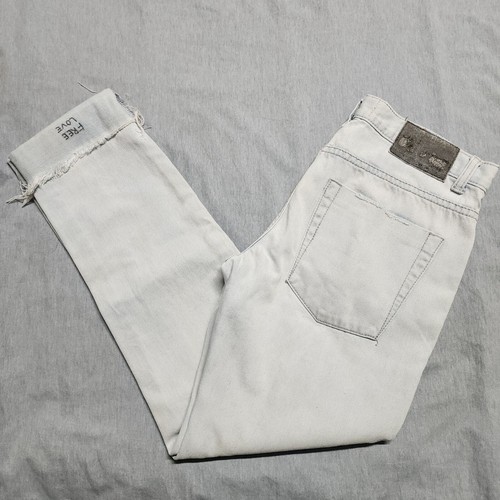One Teaspoon Awesome Baggies Women's 26 Jeans Blue Denim Light Wash Distressed - Picture 2 of 8