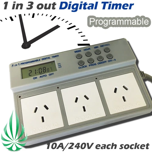 Hydroponic Grow Light Grow Fan Timer Switch Countdown Timer Minute Second Timer - Picture 6 of 10