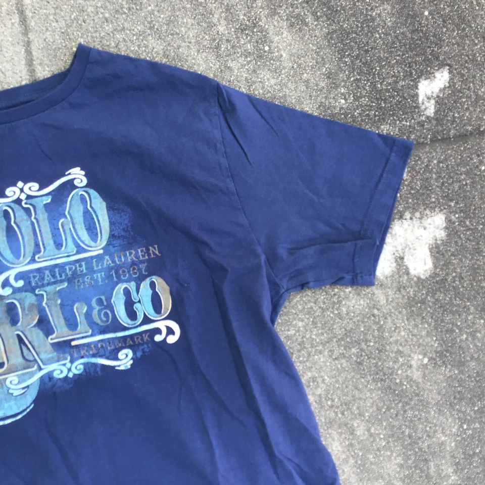 Camisa Polo Ralph Lauren Cuello Redondo Talla XL (18-20) Juvenil Manga Corta Guitarra Azul Foto 4 de 4