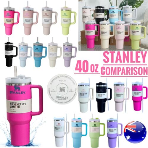 40oz Winter Stanley Quencher H2.0 FlowState Tumbler Insulation Cup & Straw Set - Picture 1 of 129
