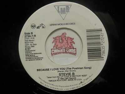 Stevie B: Because I Love You (Postman Song) / Same, 45 RPM EX (1G) 