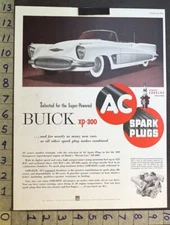 1952 BUICK XP-300 CORALOX SPARK PLUG CONVERTIBLE SWEEPSPEAR AUTO CAR AD 35672