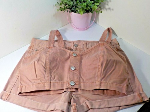 American Eagle Junior Rose Denim Short Set With Halter Top Brand NEW
